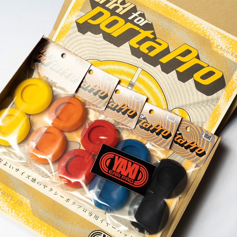 YAXI EARPADS for Koss PORTAPRO (Black+Blue+Yellow+Red+Orange)+A3 Orange Poster - Image 1